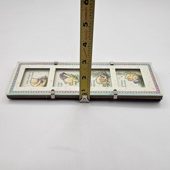 Disney Winnie The Pooh Shadowbox Glass Picture Frame Collage 4 Slot Friendship - Picture 9 of 9